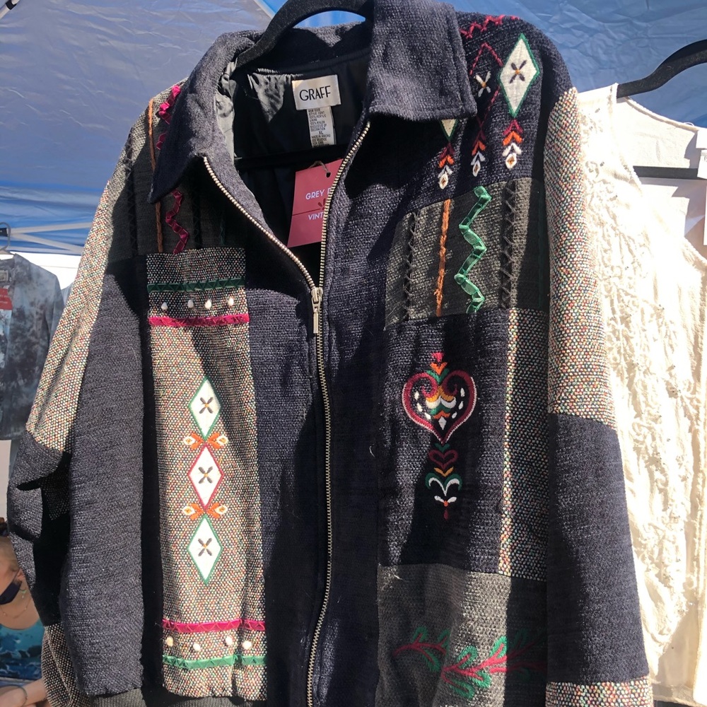[SOLD] 1980’s Unique Patchwork Oversized Jacket